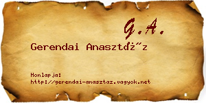 Gerendai Anasztáz névjegykártya